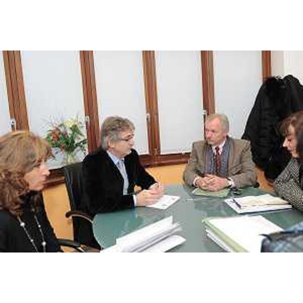 Renzo Tondo (Presidente Friuli Venezia Giulia) e Gerhard Doerfler (Governatore Carinzia) nella sede del Consorzio per lo Sviluppo Industriale di Tolmezzo - CO.S.IN.T. (Tolmezzo 06/12/08)