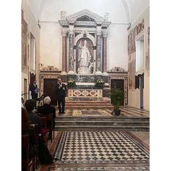 Il vicegovernatore Anzil interviene nella chiesa di Sant'Antonio Abate - Il vicegovernatore Anzil interviene nella chiesa di Sant'Antonio Abate