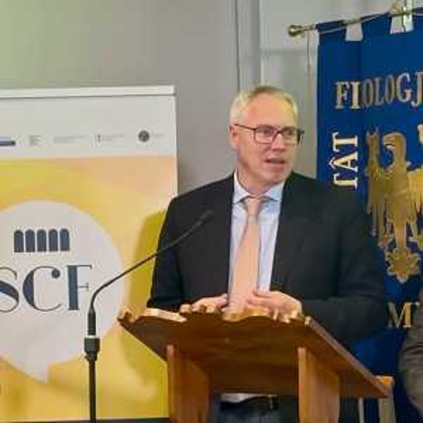 Il presidente del Consiglio regionale del Friuli Venezia Giulia, Mauro Bordin, nel suo intervento - Il presidente del Consiglio regionale del Friuli Venezia Giulia, Mauro Bordin, nel suo intervento
