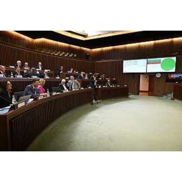 Il voto unanime al ddl 47, in assenza dei consiglieri di Opposizione - Il voto unanime al ddl 47, in assenza dei consiglieri di Opposizione