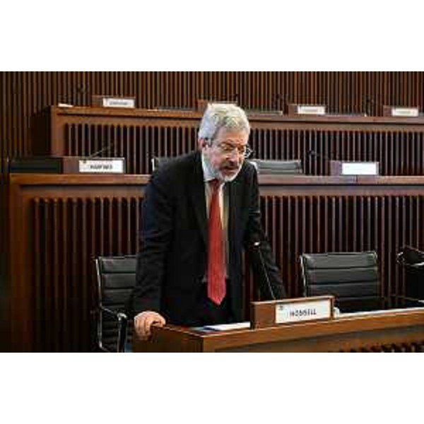 Furio Honsell illustra la sua Iri tra i banchi vuoti delle Opposizioni - Furio Honsell illustra la sua Iri tra i banchi vuoti delle Opposizioni
