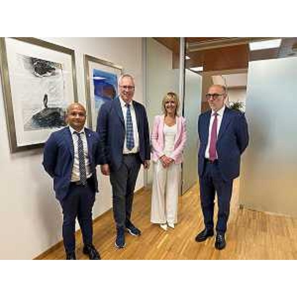 L'assessore regionale alla Salute, Riccardo Riccardi, la consigliera regionale Lucia Buna, il presidente del Cr Fvg, Mauro Bordin, e il consigliere del Comune di Udine Lorenzo Patti - L'assessore regionale alla Salute, Riccardo Riccardi, la consigliera regionale Lucia Buna, il presidente del Cr Fvg, Mauro Bordin, e il consigliere del Comune di Udine Lorenzo Patti