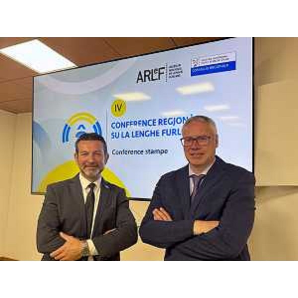 Il presidente del Consiglio regionale, Mauro Bordin,assieme al presidente dell'Arlef, Eros Cisilino - Il presidente del Consiglio regionale, Mauro Bordin,assieme al presidente dell'Arlef, Eros Cisilino