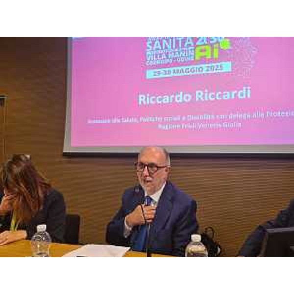 L'assessore Riccardi interviene al convegno "Ia applicata alla presa in carico dei soggetti fragili" a Villa Manin - L'assessore Riccardi interviene al convegno "Ia applicata alla presa in carico dei soggetti fragili" a Villa Manin