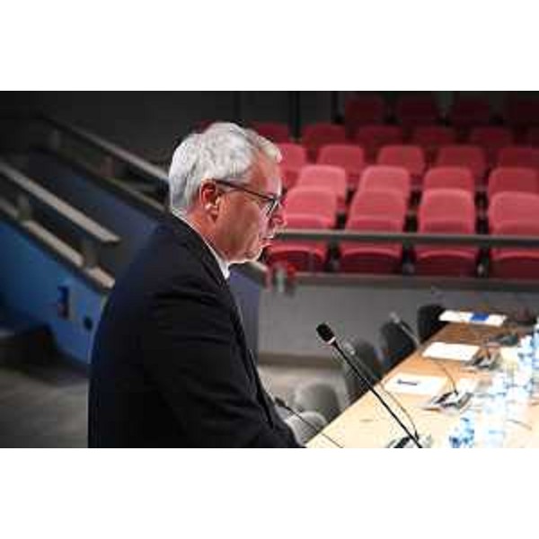 Un altro momento dell'intervento del presidente Bordin - Un altro momento dell'intervento del presidente Bordin