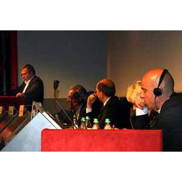 Federico Poillucci (Presidente della FVG Film Commission) alle Giornate Europee del Cinema e dell'Audiovisivo di Torino. (Trieste, 25/11/03)