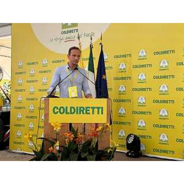 Il governatore della Regione Massimiliano Fedriga intervenuto dal palco di Udine in occasione del convegno di Coldiretti - Il governatore della Regione Massimiliano Fedriga intervenuto dal palco di Udine in occasione del convegno di Coldiretti