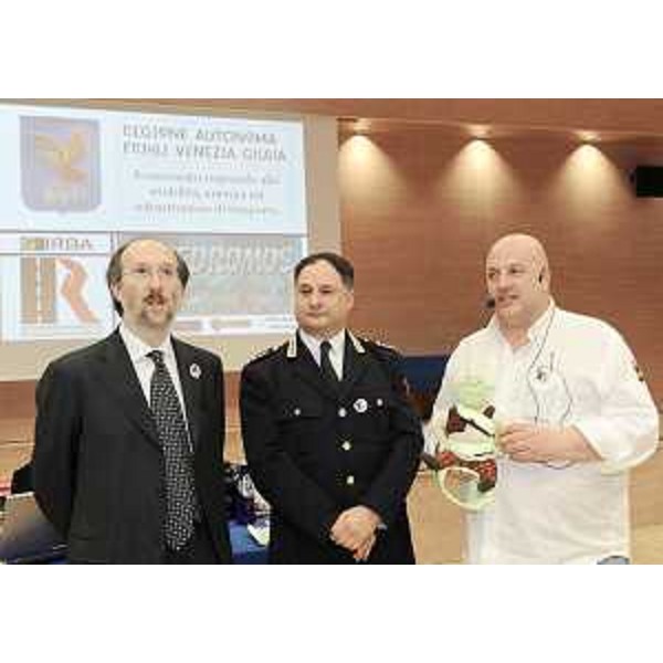 Riccardo Riccardi (Assessore regionale Mobilità, Energia e Infrastrutture Trasporto) nel corso della prima fase della tre giorni di "Katedromos - Il catechismo della sicurezza stradale", a Udine. (Udine 18/12/08)