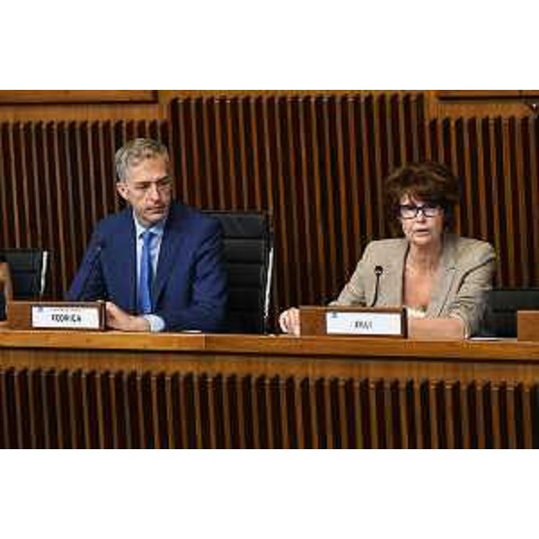 Il presidente della II Commissione consiliare, Stefano Balloch (FdI), e l'assessore regionale al Lavoro, Alessia Rosolen - Il presidente della II Commissione consiliare, Stefano Balloch (FdI), e l'assessore regionale al Lavoro, Alessia Rosolen