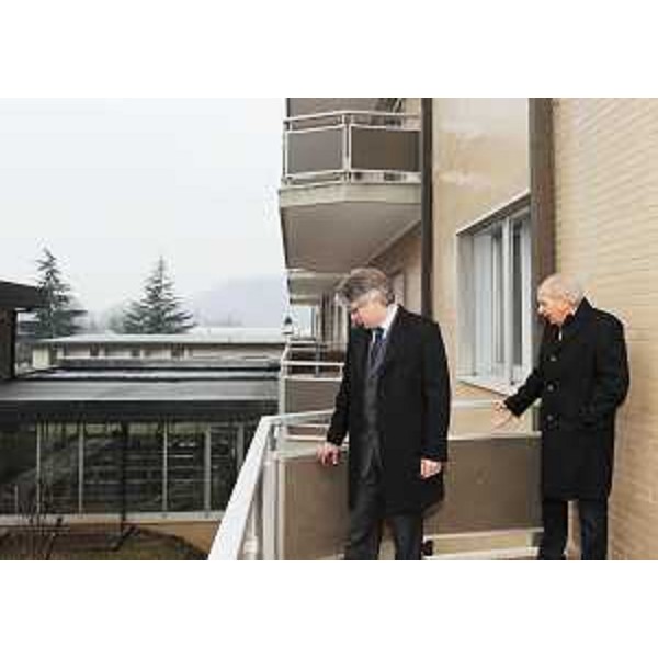 Renzo Tondo (Presidente Friuli Venezia Giulia) ed Ettore Romoli (Sindaco Gorizia) nel corso del sopralluogo all'ospedale di Gorizia. (Gorizia 19/01/09)
