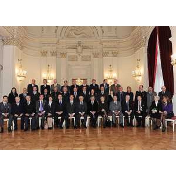 Renzo Tondo (Presidente Friuli Venezia Giulia) con il Corpo consolare di Trieste ed altre autorità nella sede della Prefettura di Trieste. (Trieste 21/01/09)