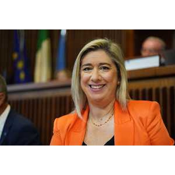 L'assessore regionale Cristina Amirante durante il suo intervento in Aula - L'assessore regionale Cristina Amirante durante il suo intervento in Aula