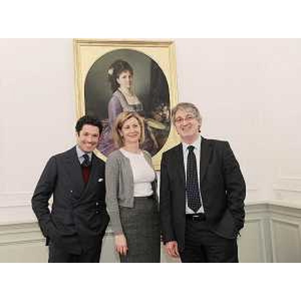 Matteo Marzotto (Imprenditore), Sandra Savino (Assessore regionale Risorse e conomiche e finanziarie) e Renzo Tondo (Presidente Friuli Venezia Giulia) nella sede della Regione a Trieste. (Trieste 13/02/09)
