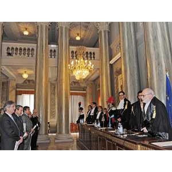 Renzo Tondo (Presidente Friuli Venezia Giulia) all'inaugurazione dell'anno giudiziario della sezione giurisdizionale regionale della Corte dei Conti, nel salone della CCIAA di Trieste. (Trieste 14/02/09) 