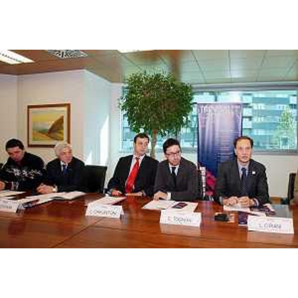 Luca Ciriani (Vicepresidente FVG e Comitato organizzatore) alla presentazione della Coppa del Mondo di sci alpino femminile in calendario a Tarvisio, al confine con Austria e Slovenia, dal 20 al 22 febbraio 2009. (Udine 14/02/09)