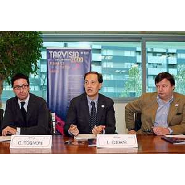 Luca Ciriani (Vicepresidente FVG e Comitato organizzatore) alla presentazione della Coppa del Mondo di sci alpino femminile in calendario a Tarvisio, al confine con Austria e Slovenia, dal 20 al 22 febbraio 2009. (Udine 14/02/09)