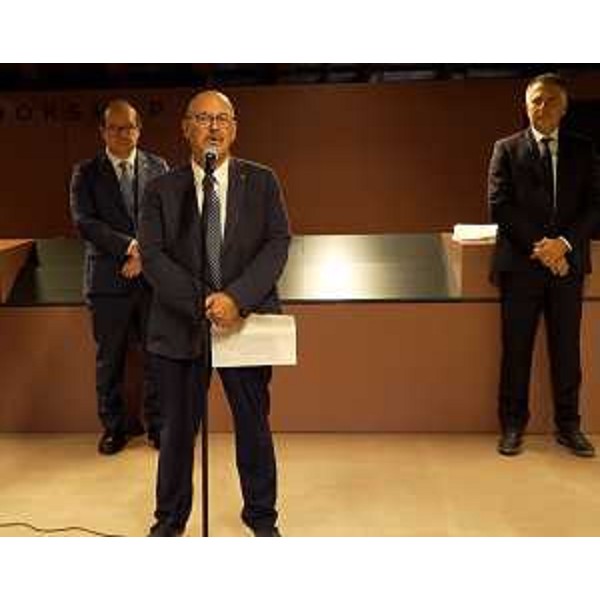 Il vicegovernatore Anzil e l'assessore Callari all'inaugurazione dell'Esedra di Levante di Villa Manin - Il vicegovernatore Anzil e l'assessore Callari all'inaugurazione dell'Esedra di Levante di Villa Manin