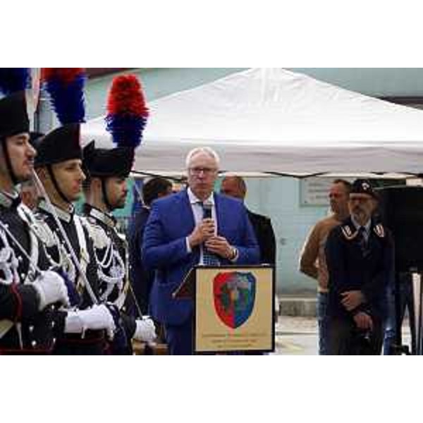 Il presidente del Consiglio regionale del Friuli Venezia Giulia, Mauro Bordin, durante il suo intervento - Il presidente del Consiglio regionale del Friuli Venezia Giulia, Mauro Bordin, durante il suo intervento
