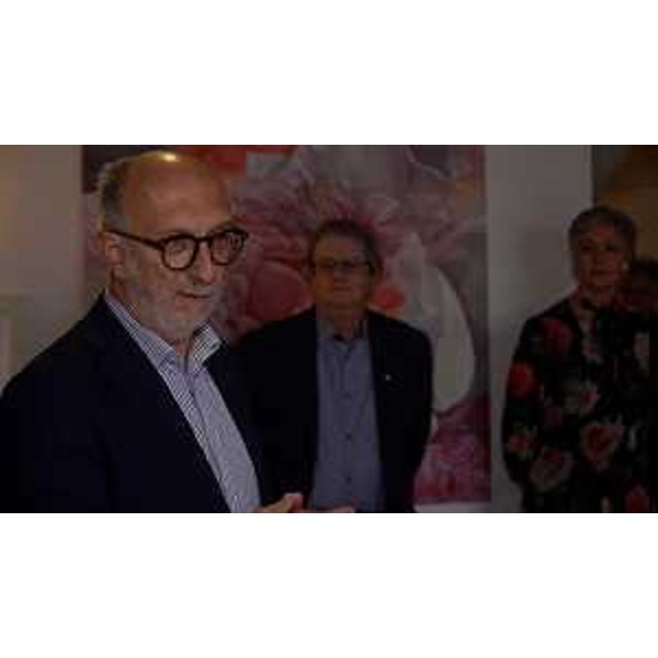 Lassessore regionale alla Salute Riccardo Riccardi al vernissage della mostra RigenerArtis della pittrice Carla Asquini - Lassessore regionale alla Salute Riccardo Riccardi al vernissage della mostra RigenerArtis della pittrice Carla Asquini