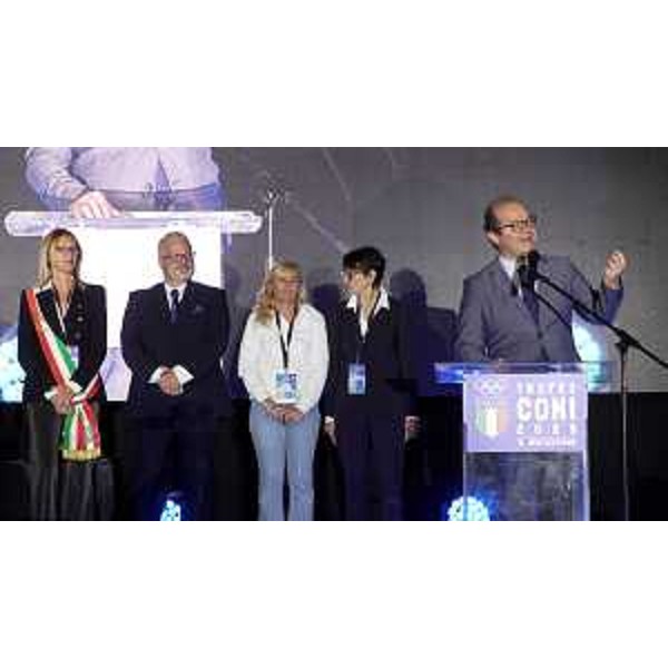 Anzil allo stadio Teghil per cerimonia Trofeo Coni - Anzil allo stadio Teghil per cerimonia Trofeo Coni