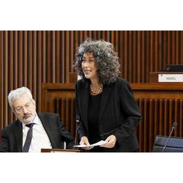 Serena Pellegrino (Avs) accanto a Furio Honsell (Open) - Serena Pellegrino (Avs) accanto a Furio Honsell (Open)