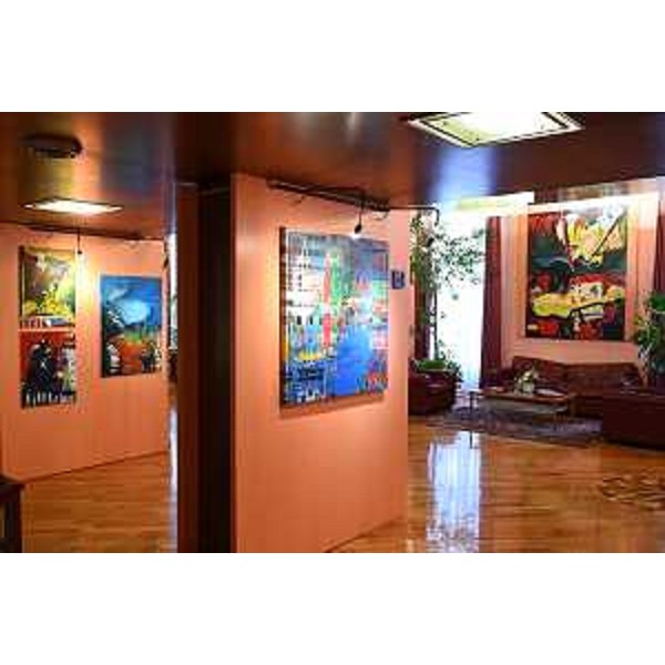 Alcune delle opere di Pirone esposte a Palazzo - Alcune delle opere di Pirone esposte a Palazzo