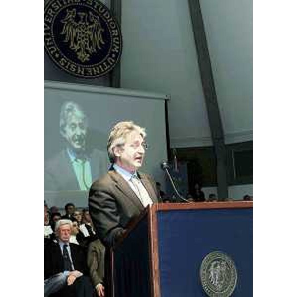 Renzo Tondo (Presidente Friuli Venezia Giulia) nel corso dell'inaugurazione dell'Anno Accademico 2008-09 all'Università di Udine. (Udine 09/03/09)