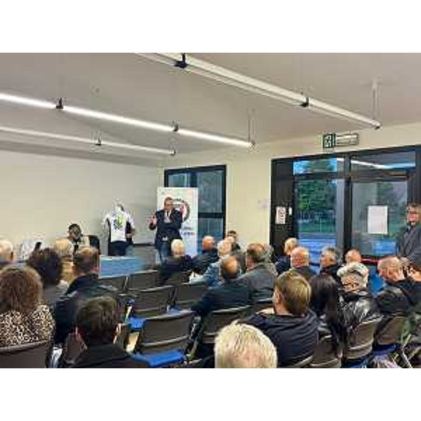 Il presidente del Cr, Mauro Bordin durante il suo intervento all'evento "Vola in alto con lo Sport" - Il presidente del Cr, Mauro Bordin durante il suo intervento all'evento "Vola in alto con lo Sport"