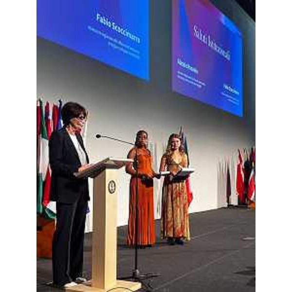 Lassessore regionale allIstruzione, Università, Ricerca e Formazione Alessia Rosolen aprendo la quinta edizione del Barcolana Sea Summit. - Lassessore regionale allIstruzione, Università, Ricerca e Formazione Alessia Rosolen aprendo la quinta edizione del Barcolana Sea Summit. 