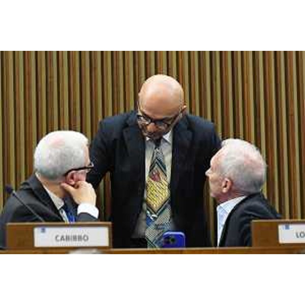 I consiglieri del Gruppo Forza Italia, Andrea Cabibbo, Michele Lobianco e Roberto Novelli - I consiglieri del Gruppo Forza Italia, Andrea Cabibbo, Michele Lobianco e Roberto Novelli