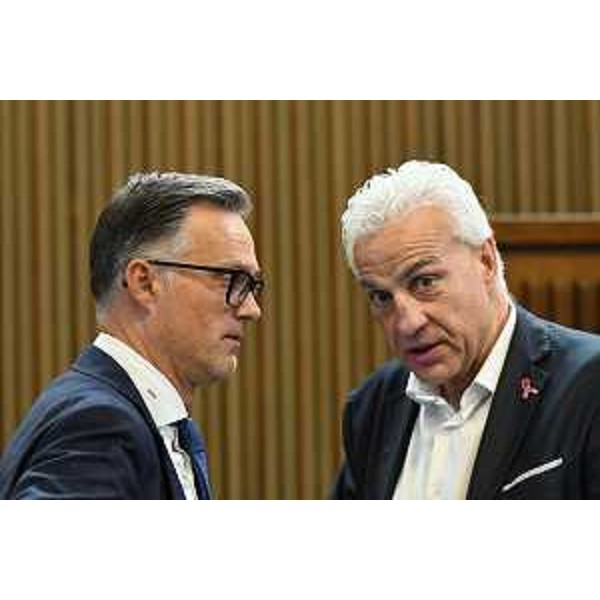 Da sinistra Massimo Mentil (Pd) e Manuele Ferrari (Lega) - Da sinistra Massimo Mentil (Pd) e Manuele Ferrari (Lega)