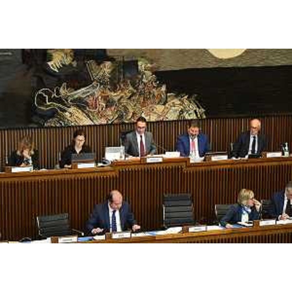 Stefano Mazzolini (Fp) sul banco della presidenza - Stefano Mazzolini (Fp) sul banco della presidenza 