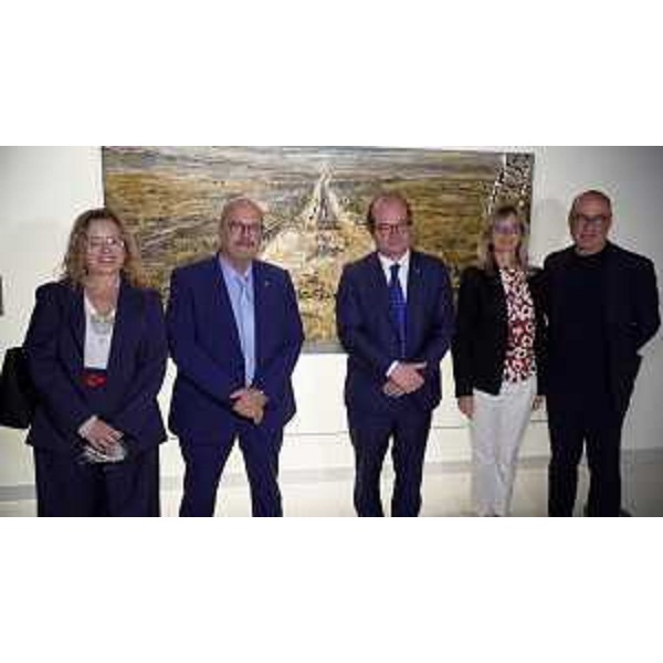 Il vicegovernatore del Fvg Mario Anzil con l'assessore regionale al Patrimonio Sebastiano Callari, il curatore della mostra Marco Goldin, la direttrice centrale Cultura Anna Del Bianco e la direttrice generale di Erpac Lydia Alessio Vernì - Il vicegovernatore del Fvg Mario Anzil con l'assessore regionale al Patrimonio Sebastiano Callari, il curatore della mostra Marco Goldin, la direttrice centrale Cultura Anna Del Bianco e la direttrice generale di Erpac Lydia Alessio Vernì