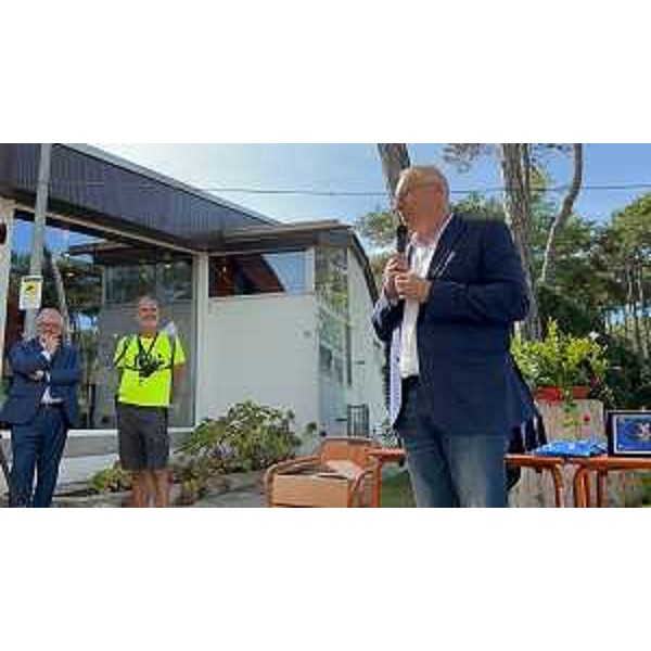 Il presidente del Consiglio regionale del Friuli Venezia Giulia, Mauro Bordin, durante il suo intervento - Il presidente del Consiglio regionale del Friuli Venezia Giulia, Mauro Bordin, durante il suo intervento