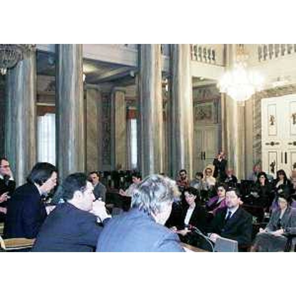 Iacop (Assessore regionale Autonomie locali) al convegno "Le autonomie e l'attuazione del diritto comunitario: quali forme di coordinamento tra i livelli di governo?", a Gorizia. (Gorizia 11/02/05)