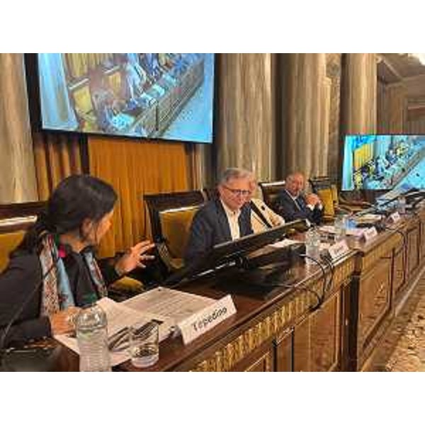 L'assessore Zannier durante il convegno - L'assessore Zannier durante il convegno