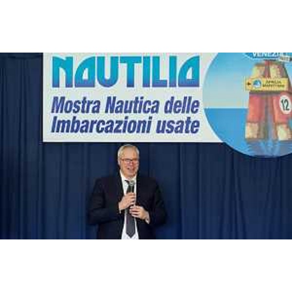 Il massimo esponente dell'Assemblea legislativa, Bordin, durante il suo intervento - Il massimo esponente dell'Assemblea legislativa, Bordin, durante il suo intervento