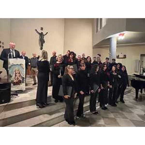 Il presidente Bordin e la Corale Synphònia nella chiesa dei Santi angeli custodi di Gris Cuccana - Il presidente Bordin e la Corale Synphònia nella chiesa dei Santi angeli custodi di Gris Cuccana