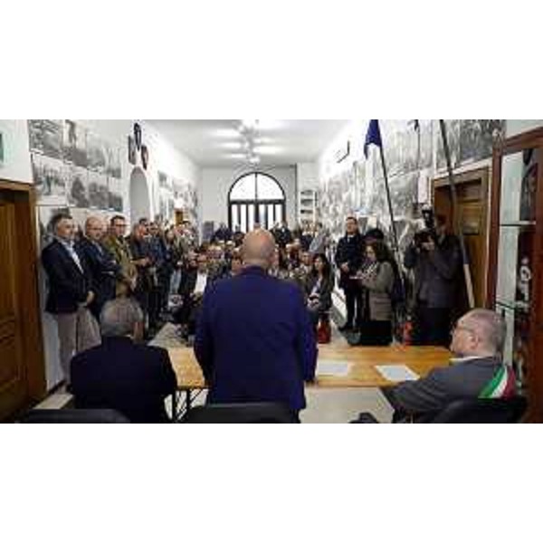 Il pubblico presente alla cerimonia nel Museo militare di Palmanova - Il pubblico presente alla cerimonia nel Museo militare di Palmanova