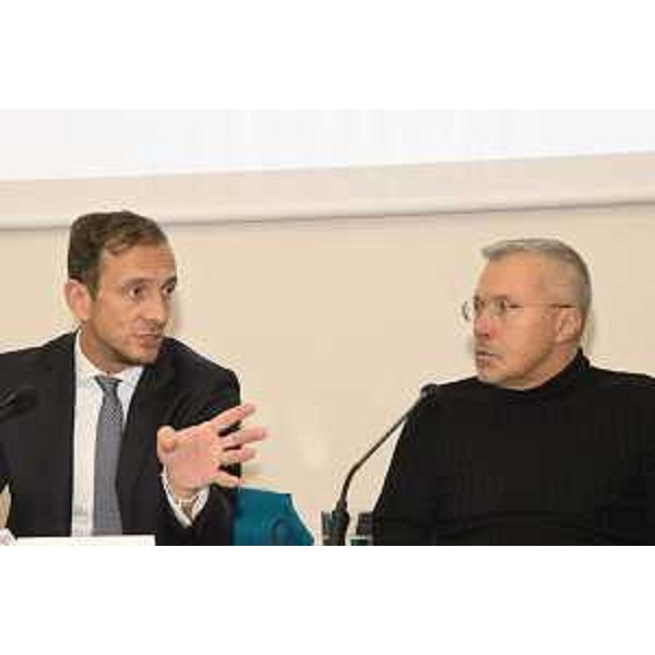 Il governatore Massimiliano Fedriga insieme all'assessore al Turismo Sergio Emidio Bini. - Il governatore Massimiliano Fedriga insieme all'assessore al Turismo Sergio Emidio Bini.