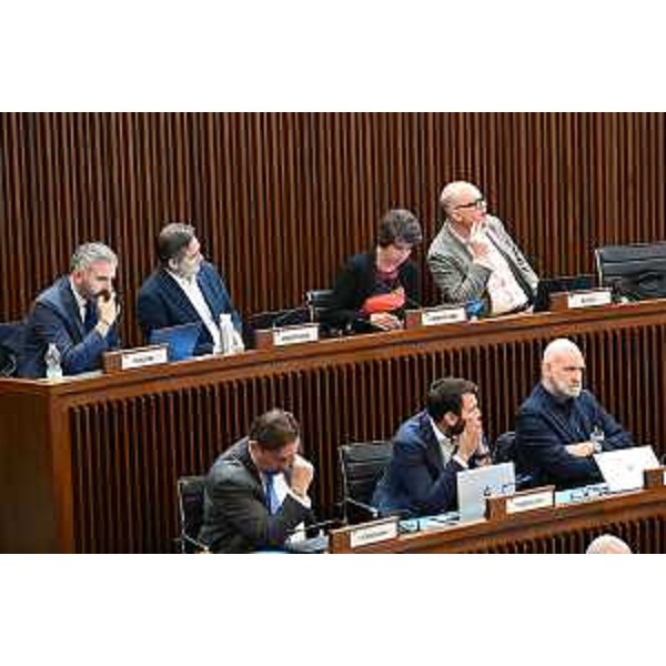 In alto i consiglieri del Patto per l'Autonomia-Civica Fvg durante le audizioni in IV Commissione - In alto i consiglieri del Patto per l'Autonomia-Civica Fvg durante le audizioni in IV Commissione