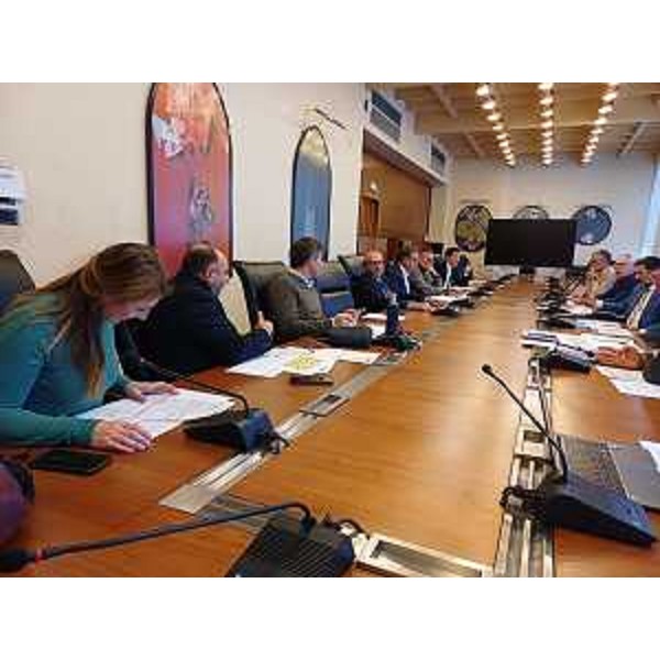 La conferenza dei capigruppo in sala Gialla - La conferenza dei capigruppo in sala Gialla