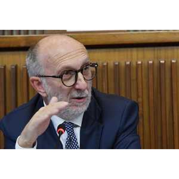 L'assessore Riccardi durante la seduta di Commissione - L'assessore Riccardi durante la seduta di Commissione