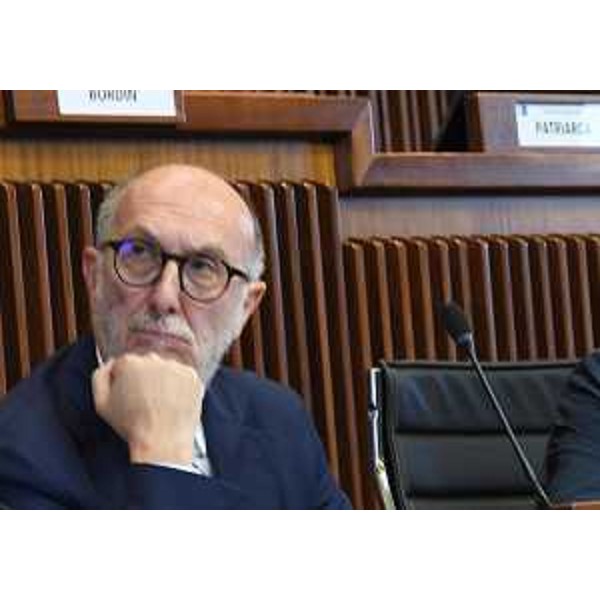 L'assessore Riccardi durante la seduta di Commissione - L'assessore Riccardi durante la seduta di Commissione