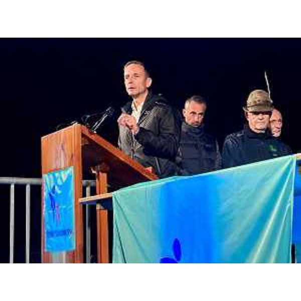 Il governatore del Fvg Massimiliano Fedriga interviene alla posa della prima pietra del Villaggio Cainero a Feletto - Il governatore del Fvg Massimiliano Fedriga interviene alla posa della prima pietra del Villaggio Cainero a Feletto