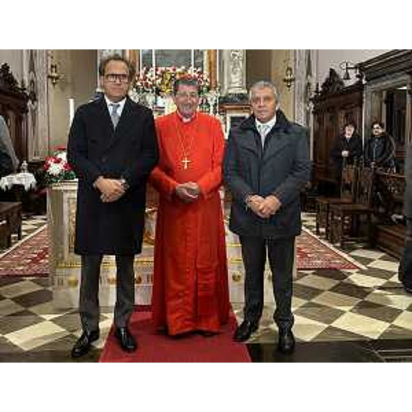 Mauro Di Bert (Fp) e Francesco Martines (Pd) con il cardinale Giuseppe Betori - Mauro Di Bert (Fp) e Francesco Martines (Pd) con il cardinale Giuseppe Betori