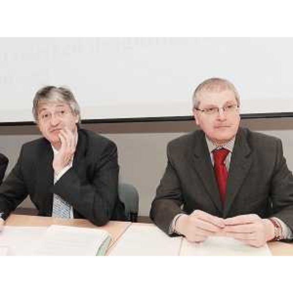 Renzo Tondo (Presidente Friuli Venezia Giulia) e Graziano Tilatti (Presidente Confartigianato FVG) a Trieste. (Trieste 28/03/09)