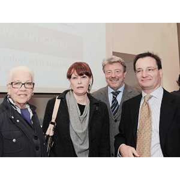 Marina Vlach (Assessore comunale Commercio Trieste), Alessia Rosolen (Assessore regionale Lavoro, Università e Ricerca, delegato Pari Opportunità e Politiche giovanili), Antonio Paoletti (Presidente CCIAA Trieste) ed Edoardo Sasco (Consigliere comunale Trieste) alla celebrazione del San Giuseppe Artigiano alla Stazione Marittima di Trieste. (Trieste 28/03/09)