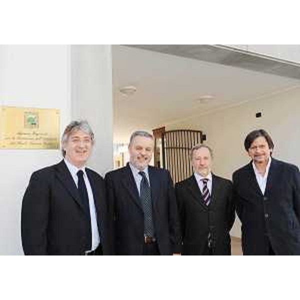 Renzo Tondo (Presidente Friuli Venezia Giulia) e Vanni Lenna (Assessore regionale Ambiente) in occasione della conferenza stampa sulla riorganizzazione dell'ARPA, Agenzia per la Protezione dell'Ambiente del Friuli Venezia Giulia. (Palmanova 09/04/09)