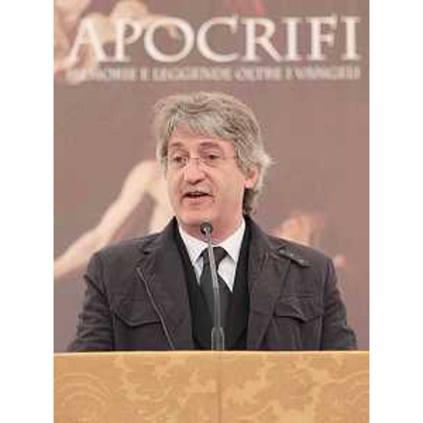 Renzo Tondo (Presidente Friuli Venezia Giulia) all'inaugurazione della mostra "Apocrifi - Memorie e Leggende oltre i Vangeli" a Illegio. (Illegio 24/04/09)